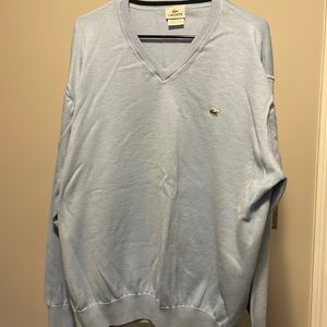 Baby blue LaCoste men’s long Sleeve Sweater